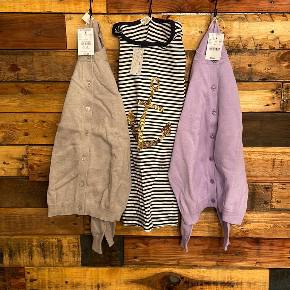 Girls YSM (10) Crewcuts (2) Cardigan, (1) T, all NWT